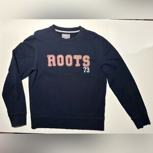 Roots Unisex Dark Blue Crewneck Sweater